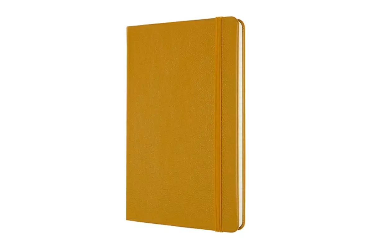 Een Moleskine Classic Leather Collection Notebook Ruled Hardcover Large Amber Yellow koop je bij Moleskine.nl